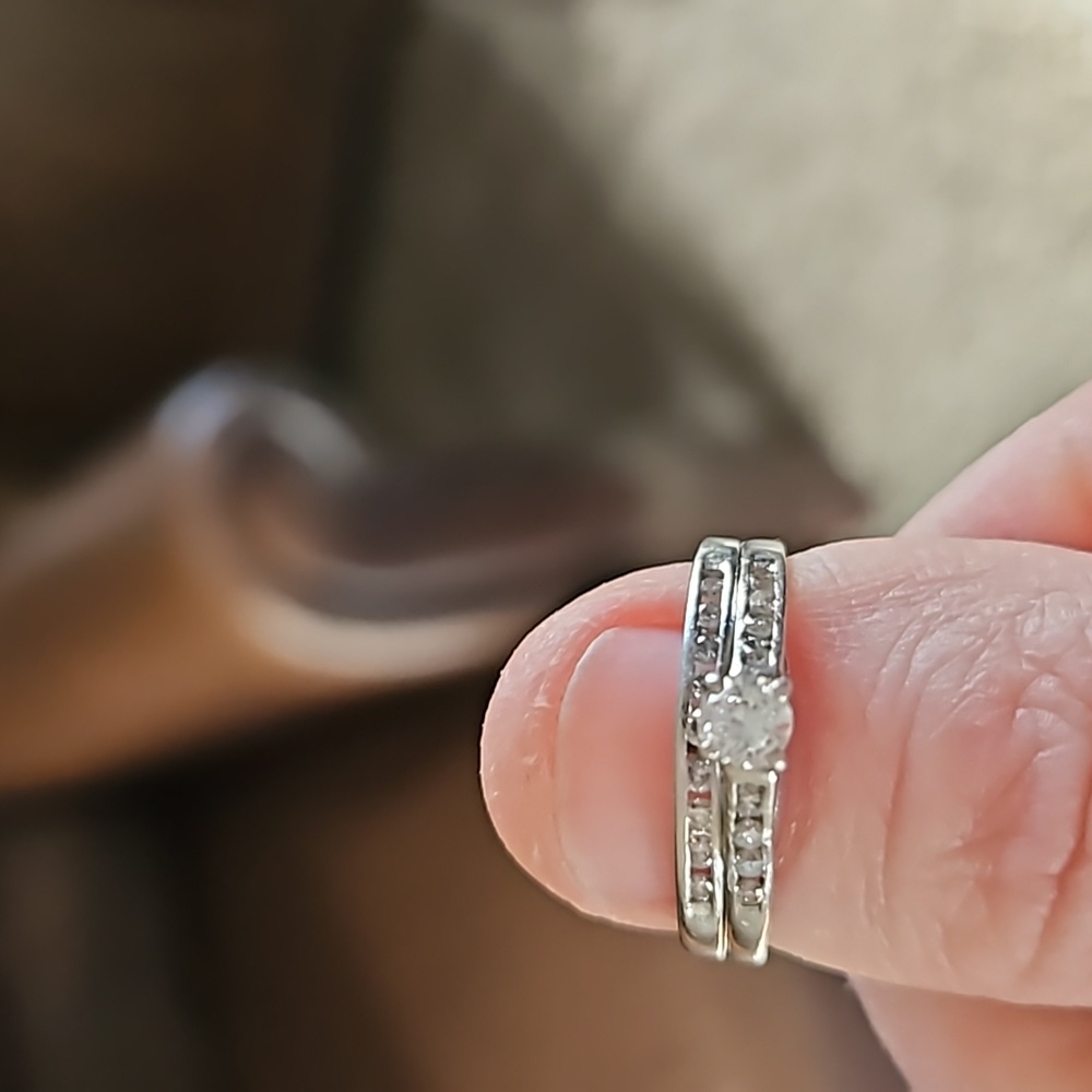 Platinum wedding set